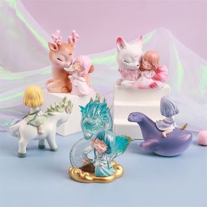 Cute Qualia Tsubomi Blind Box Cartoon Chinas Ancient Beast Figurine Collectible Toy Fun Decoration Holiday Gift Mystery Box 220520
