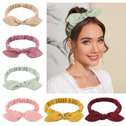 Mignon lapin oreille bandeau filles élastiques cheveux rubans pour femmes Yoga bandeau cheveux accessoires mode chapeaux
