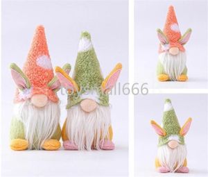Lindos juguetes de peluche de conejo para Pascua Handmae Gnome Bunny Rabbit Doll Adornos Holiday Home Party Decoration