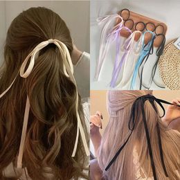 Schattige lint boog elastische bands touwbanden voor meisjes vrouwen hoofdband Koreaanse haaraccessoires paardenstaart holer scrunchies l2405