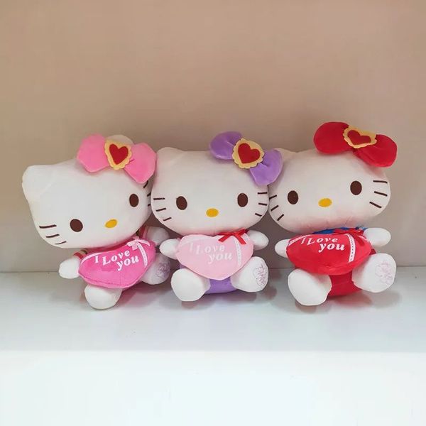 Linda cinta amor gato juguetes de peluche muñecas de peluche Anime regalos de cumpleaños decoración del dormitorio del hogar