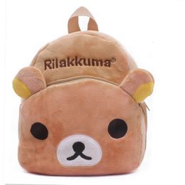 Mignon Rilakkuma ours mini sac en peluche bébé sac petit sac pour enfants sacs pour enfants maternelle préscolaire pour filles garçons 240329