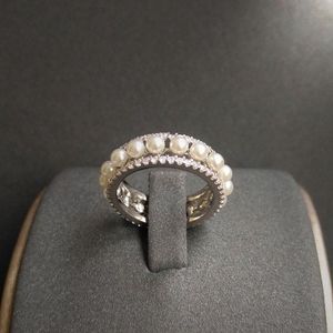 Schattige ring multi krist parel kleurrijke ringen voor vrouwen continue cirkel minimalistische ring s