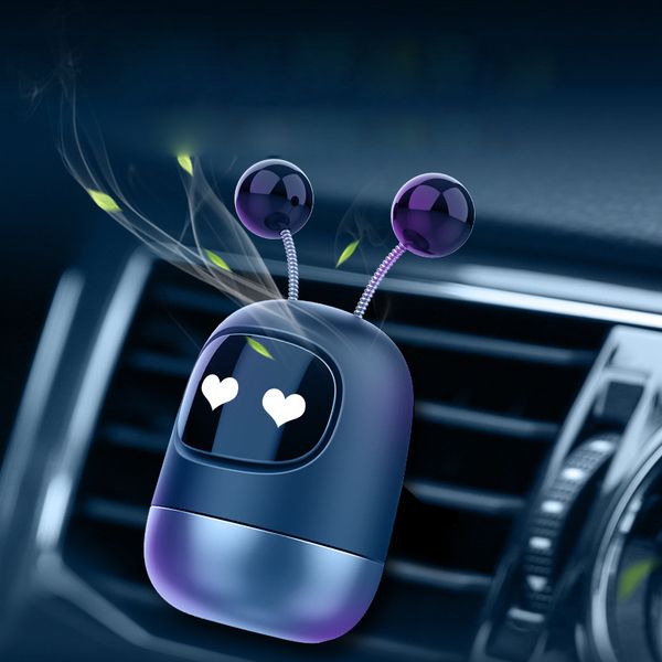 Lindo Robot Clip para ventilación de coche aromaterapia fragancia aceites esenciales difusores accesorios dibujos animados Perfume ambientador decoración del hogar