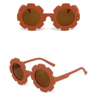 Mignon cadre rond filles garçons enfant en bas âge bébé lunettes de soleil Anti UV Fleur Lunettes de Soleil Enfants Voyage Plage Lunettes Lunettes De Mode Enfants Accessoires