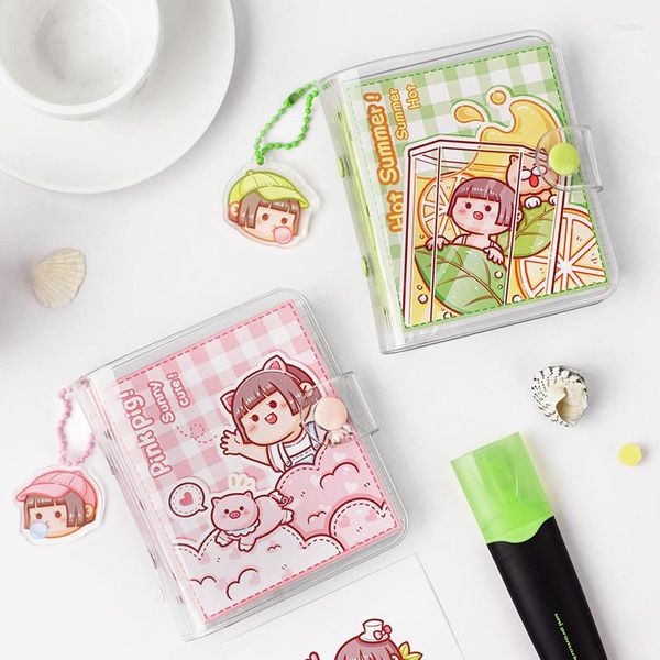 Sakura – classeur à feuilles mobiles à 3 anneaux pour fille, Mini Journal Portable, 60 Pages d'insertion, 4 index, carnet de notes, fournitures scolaires Kawaii