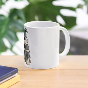 Mignon de café de dessin de cartouche de schnauzer tasses beaux thés anime mate 240418