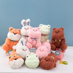 Schattige serie pop pluche speelgoed konijnen varkens kleine beren poppen zachte slaappillows doek poppen meisjes kinderen geschenken