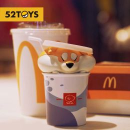 Mignon Shiba INU Fast Food Series Tide Play Figurines Sac surprise sac de bureau Modèle Anime Figure créative d'anniversaire de Noël cadeau