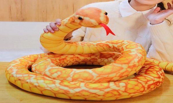 Mignon Simulation Animal en peluche jouet géant faux serpent effrayant poupée en peluche cadeau drôle 300 cm 118 pouces DY509599128676