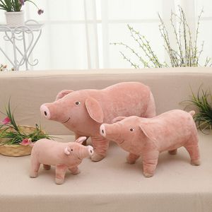 Mignon simulation cochon poupée en peluche filet rouge rose cochon oreiller tissu poupée garçon et fille cadeau