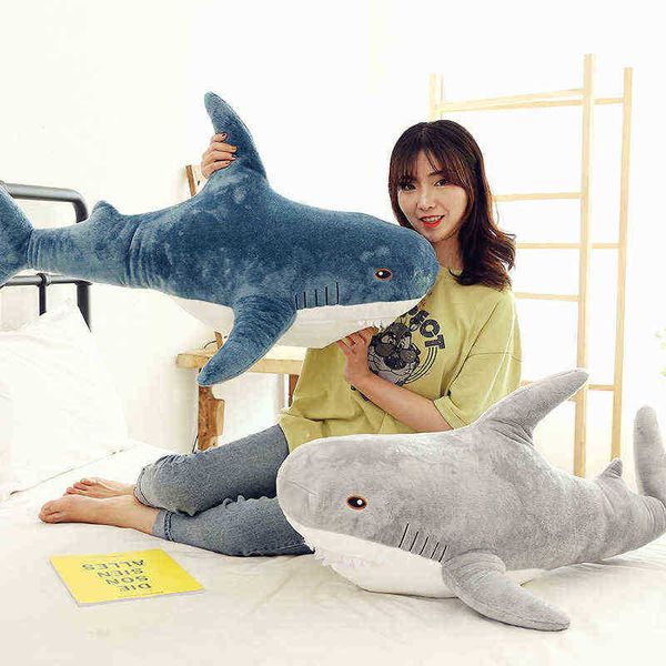 Mignon Simulation Requin Peluche Ldren Sleeping Mate Oreiller En Peluche Cadeaux D'anniversaire Pour Enfants Canapé Décor J220729