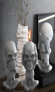 Schattige schedel silicone diy Halloween aromatische kaarsen maken voorraden hars zeep schimmel kerstcadeau ambachtelijke huisdecor 2206116139060