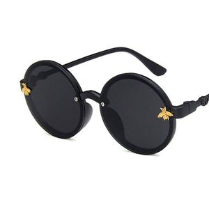 Schattige kleine bijen ronde zonnebril kinderen steampunk boys girls luxe vintage kinderen zonnebril oculos lentes gafas de sol uv400