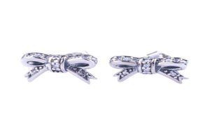 Schattige sage boog oorbellen winkels sets hoogwaardige 925 sterling zilveren vrouwen meisjes cz diamant cadeau earring7354792