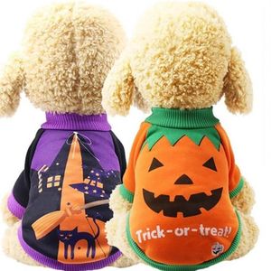 Lindos pequeños gatos de carnaval para traje Pies de disfraces Mascota de Halloween Chaqueta divertida Ropa de gato Perro Dos perros de invierno 2 estilos HH9-3317288F