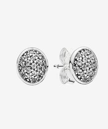 Piccoli orecchini carini con diamanti CZ pavimenta gioielli di moda da donna per uomo per orecchino a bottone in argento sterling 925 con scatola originale9446244