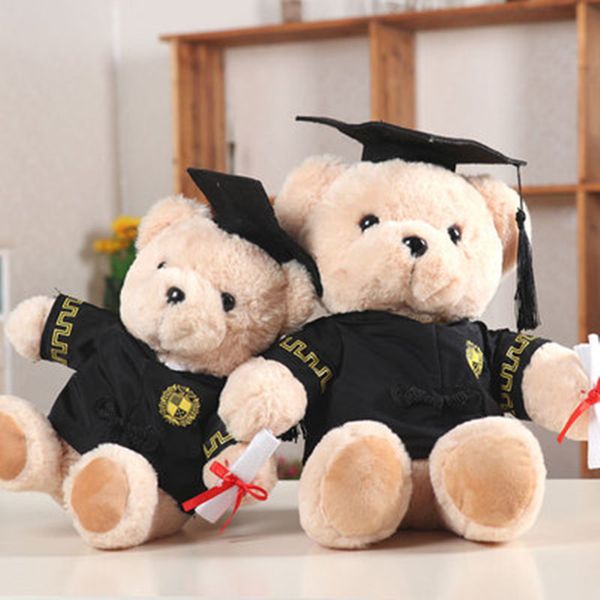 Doctorial Hat Bears Peluches Animales de peluche Decoración de la habitación de los niños Regalo de graduación Baby Doll Toy