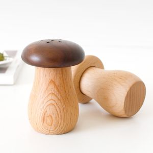 Schattige massief hout tandenstoker houder tandenstoker opbergdoos keuken draagbare paddestoel tandenstoker dispensers thuis restaurant benodigdheden