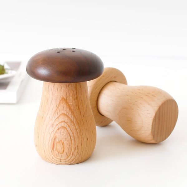 Porte-cure-dents en bois massif mignon boîte de rangement pour cure-dents cuisine Portable champignon distributeurs de cure-dents maison Restaurant fournitures