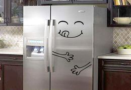 Leuke sticker koelkast Happy Delicious Face keuken koelkast muurstickers Art7784310