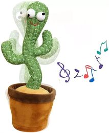 Schattige knuffelbloempot zing dansende cactus speelgoed knuffel dieren zacht speelgoed cactus pluche speelgoed