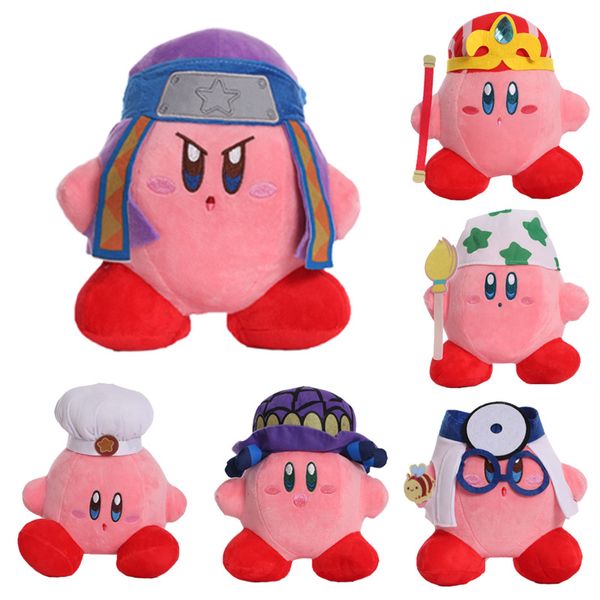 Lindos juguetes de animales de peluche Kirby The Star Dolls Boys Animation Around Gift Dolls Accesorios para el hogar Niños Regalos de Navidad 6 estilos 18-22 cm