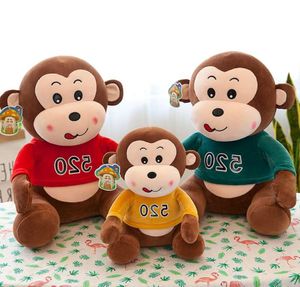 Schattige super schattige 520 aap knuffel ziet er niet uit, luister niet, zeg niet aap kawaii kinderen kussen verjaardagscadeau2530440