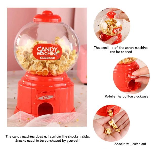 Linda Mini Mina de Candy Machine Kids Bubble Bank Bank Toys Dispenser Gumball Moned Saving Box Piggy Bank Decoración del hogar