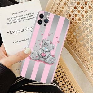 Étui de téléphone à ours en peluche mignonne pour iPhone 14 11 12 13 Mini Pro Xs Max Cover 6 7 8 plus x XR SE 2020 Funda Shell