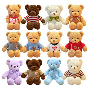Schattige teddybeer pluche speelgoed strikte trui beer kinderen verjaardagscadeau
