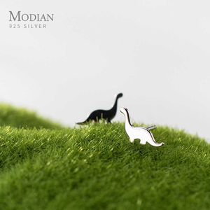 Schattige kleine dieren dinosaurus zilveren studs oor mode exquise 925 sterling mooie oorknopjes voor vrouwen sieraden 210707