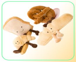 Poupées toastes mignonnes bâtons croissants petits pieds toys en peluche