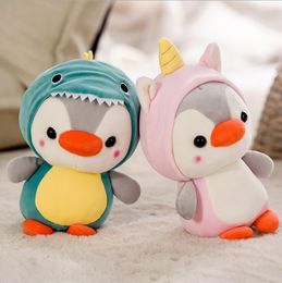 Mignon Transformation Penguin Poupée Sac Keychain Pendentif Dinosaure Peluche Toy Grab Poupées Poupées pour enfants Anniversaire cadeau