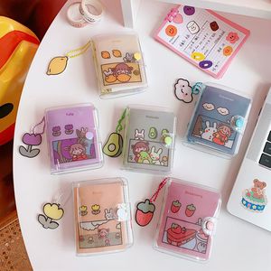 Bloc-notes mignon Transparent Mini cahier à feuilles mobiles créatif Portable poche livre à main 3 anneaux reliure Kawaii fournitures scolaires papeterie