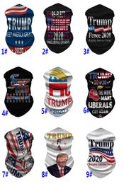 schattige Trump Bandana Face Shield Mask Biden Nadeloze magische sjaal Keep Amerika Grote hoofdbanden fietsen Hoofdkleding Nek Huishouden HH94838423