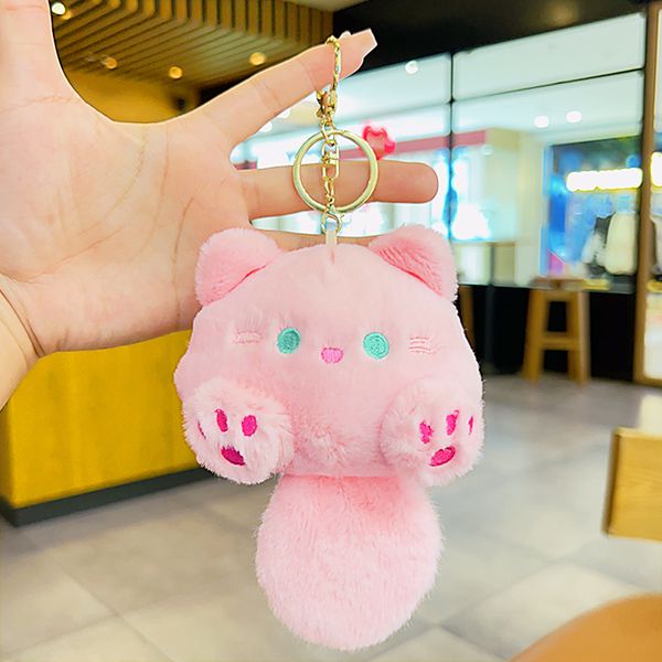 Porte-clés en peluche chat Tuan Tuan mignon, pendentif, sac d'école mignon, poupée, petit cadeau, vente en gros