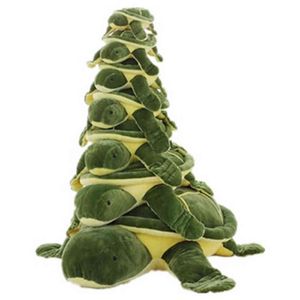 Mignon tortue poupée cadeau de vacances pour les enfants câlin avec cheveux verts tortue poupée grand coussin ornemental tissu confortable J220729