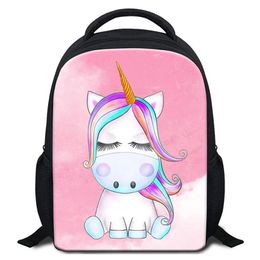 Mignon Unicorn Designer School Sac à dos pour Little Boy Girl Fashion Fashion School Bookbags for Kindergarten Kids Rucksack Child Bagpack Dro266Z