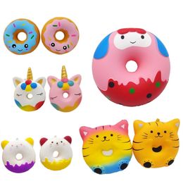 Lindo unicornio suave de crecimiento lento perfumado donut juguetes para apretar alivio del estrés juguetes para niños adultos