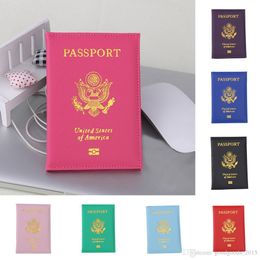 Mignon USA passeport couverture femmes rose voyage porte-passeport américain couvre pour passeport filles étui pochette Pasport DLH105