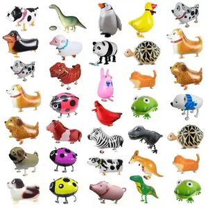 Schattig wandelende dieren helium ballonnen kat hond dinosaurus lucht ballons verjaardag decoraties kinderen volwassen evenement feestje decor ballon p1018