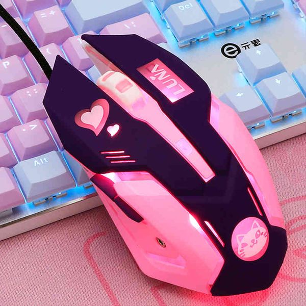 Mignon filaire jeu optique 6 touches souris PC ordinateur portable e-sports 1.5M câble USB jeu fil souris