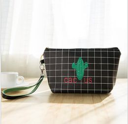 Leuke vrouwen cosmetische tas reizen make-up case rits planten cactus make-up tassen organizer opslag pouches toiletty siredry bags