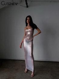 Mignon Femmes sexy robes de gaze transparente Sous-soutènes sans manches longues de la nuit d'été de la nuit de mode Venture de mode Vestido 240421