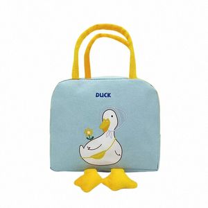 Sac à lunch thermique de canard jaune mignon pour les femmes isolées pique-nique porte-aliments refroidisseur sac de glace enfants sacs de dîner portables p6dG #