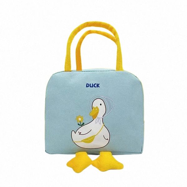 Sac à lunch thermique de canard jaune mignon pour femmes isolées de pique-nique de nourriture porteuse fraîche pack de glace pour enfants portables sacs de craiseur j5rj #