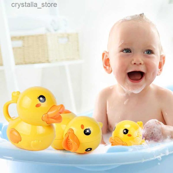 Mignon jaune canard arrosoir bain jouet laver les cheveux pour bébé enfant plage piscine douche eau jouet arrosoir jouet pour enfants L230518