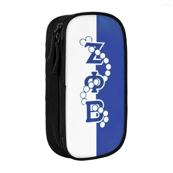 Mignon Zeta Phi Beta Beta Logo Crayon pour filles garçons personnalisés Zob Sororité grande capacité Box Box Bag Stationery