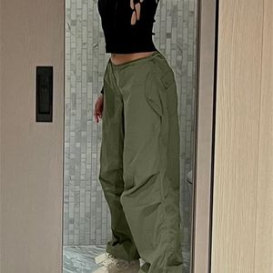 Cuteandpsycho streetwear joggers baggy broek losse wide been dames punk zweetbroek chic solide mode vintage broek casual y2k 220811